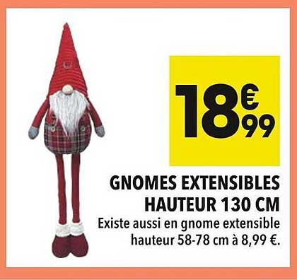GNOMES EXTENSIBLES HAUTEUR 130 CM