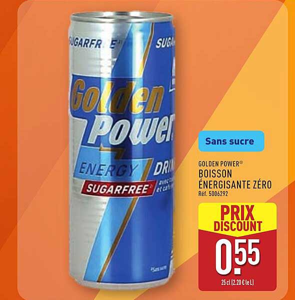 GOLDEN POWER® BOISSON ÉNERGISANTE ZÉRO