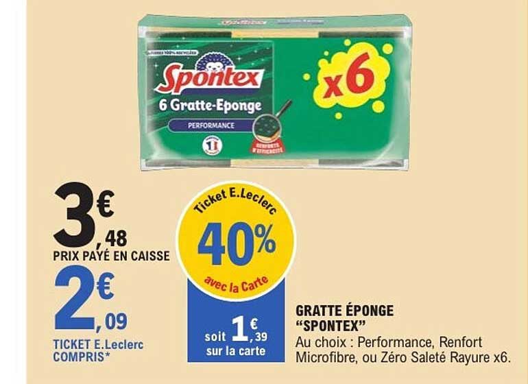 GRATTE ÉPONGE “SPONTEX”