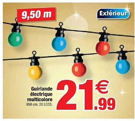 Guirlande électrique multicolore