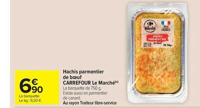 Hachis parmentier de bœuf CARREFOUR Le Marché