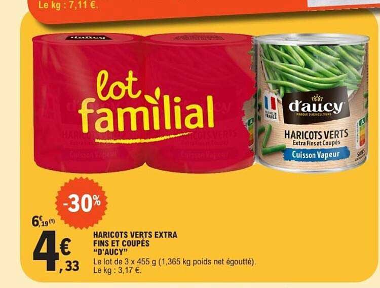 HARICOTS VERTS EXTRA FINS ET COUPÉS "D'AUCY"
