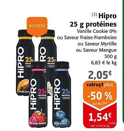 Hipro 25 g protéines au choix