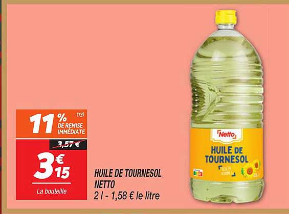 HUILE DE TOURNESOL NETTO