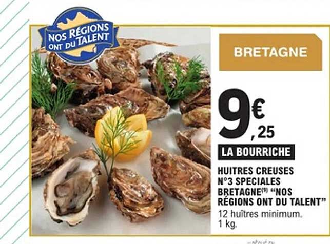 HUITRES CREUSES N°3 SPECIALES BRETAGNE
