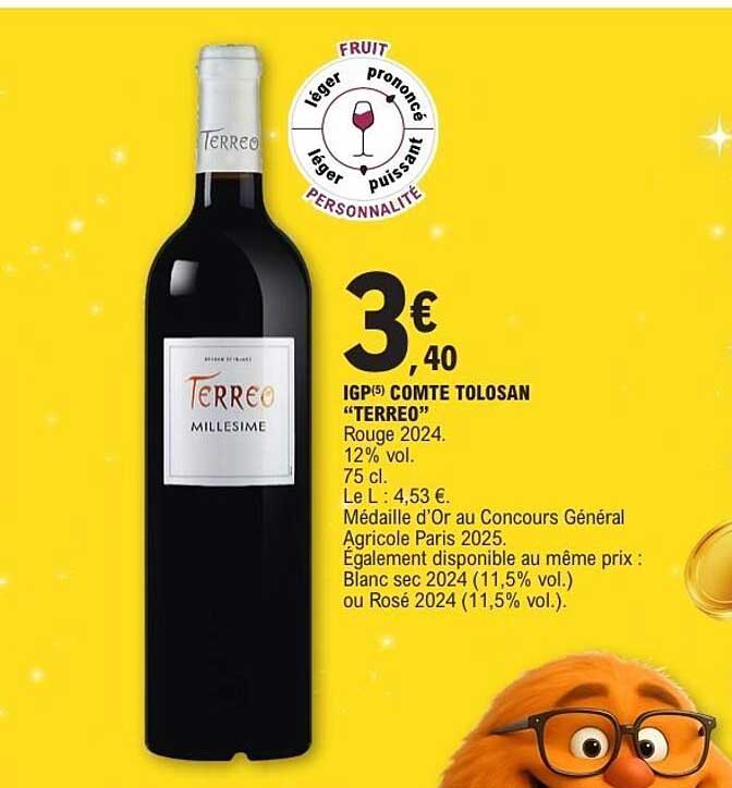 IGP Comté Tolosan "Terreo" Rouge 2024