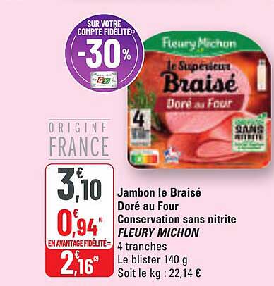 Jambon le Braisé Doré au Four