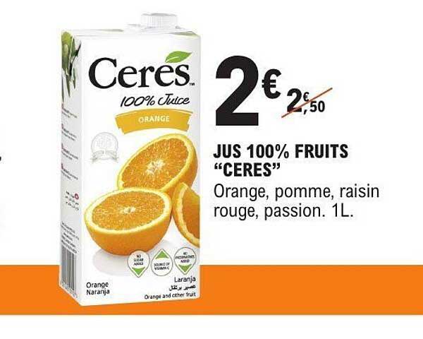 JUS 100% FRUITS “CERES”
