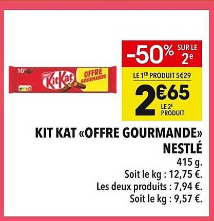 KIT KAT «OFFRE GOURMANDE» NESTLÉ