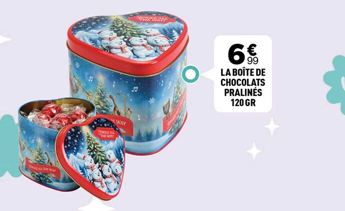 LA BOÎTE DE CHOCOLATS PRALINÉS 120 GR