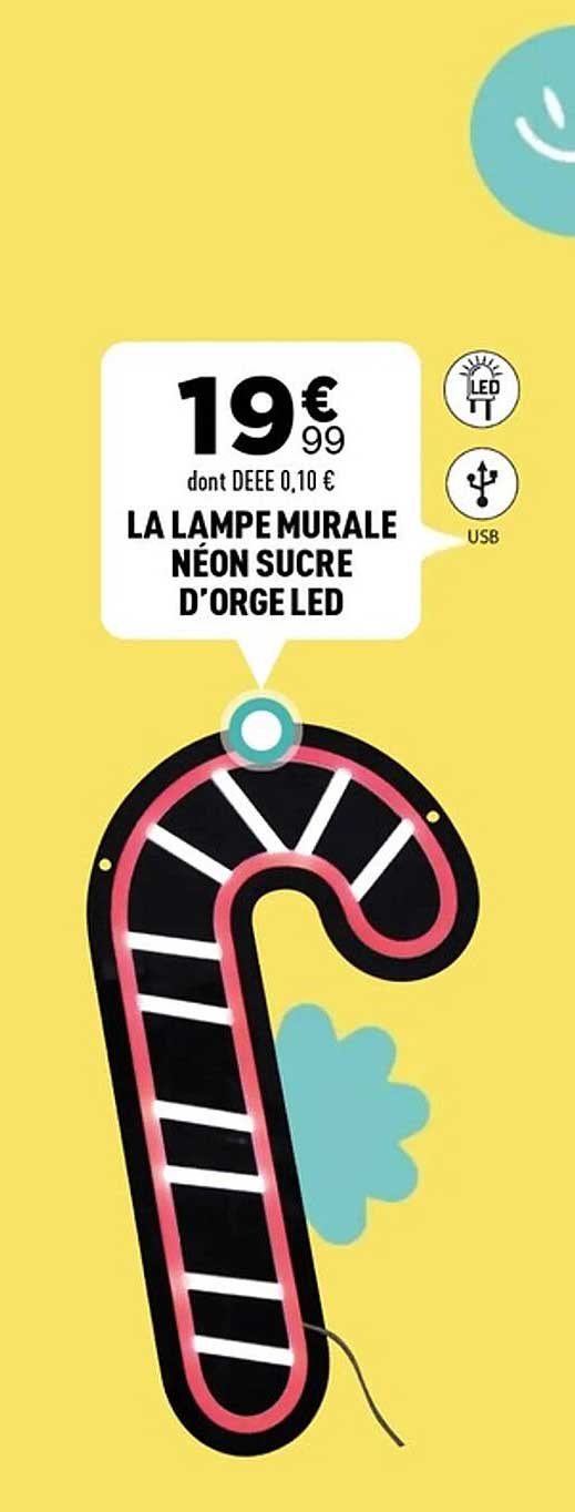 LA LAMPE MURALE NÉON SUCRE D'ORGE LED