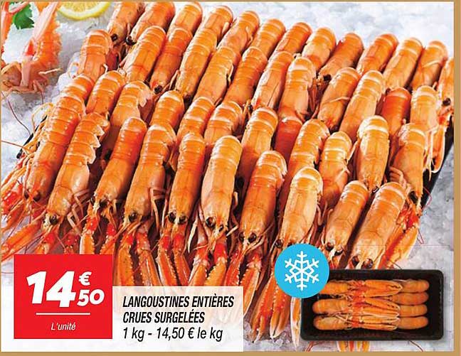 LANGOUSTINES ENTIÈRES CRUES SURGELÉES