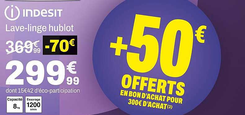 Lave-linge hublot Indesit