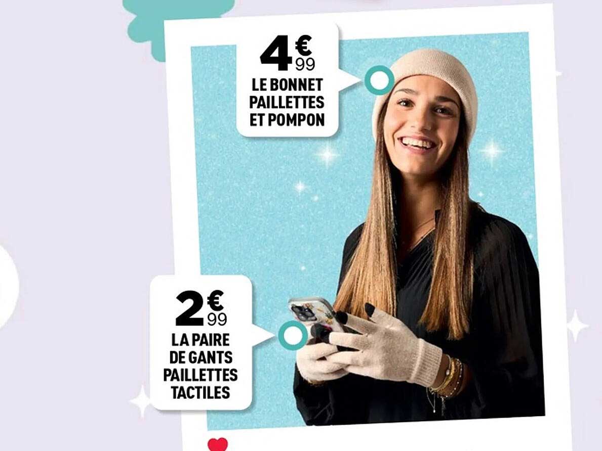 LE BONNET PAILLETTES ET POMPON