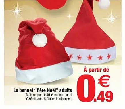 Le bonnet “Père Noël” adulte