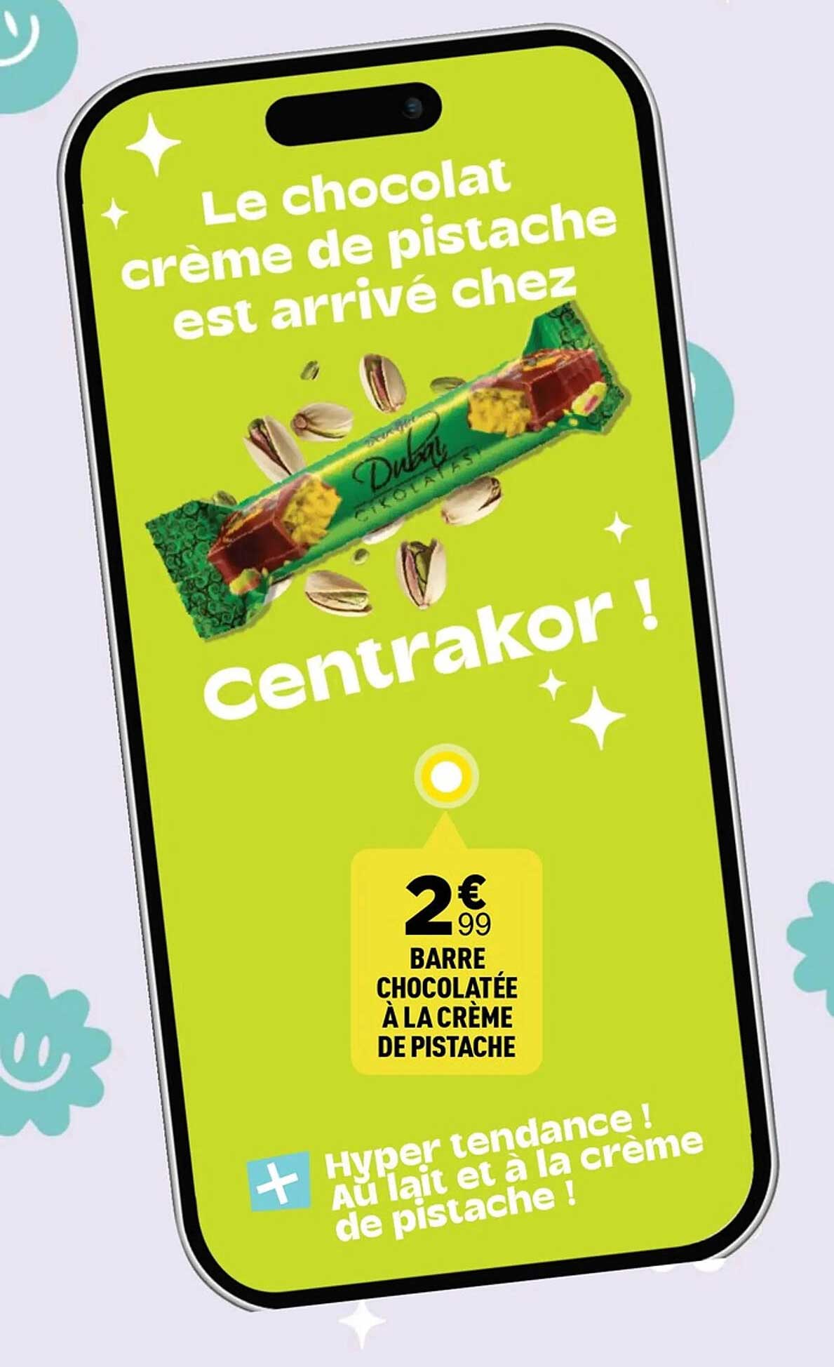 Le chocolat crème de pistache est arrivé chez Centrakor !