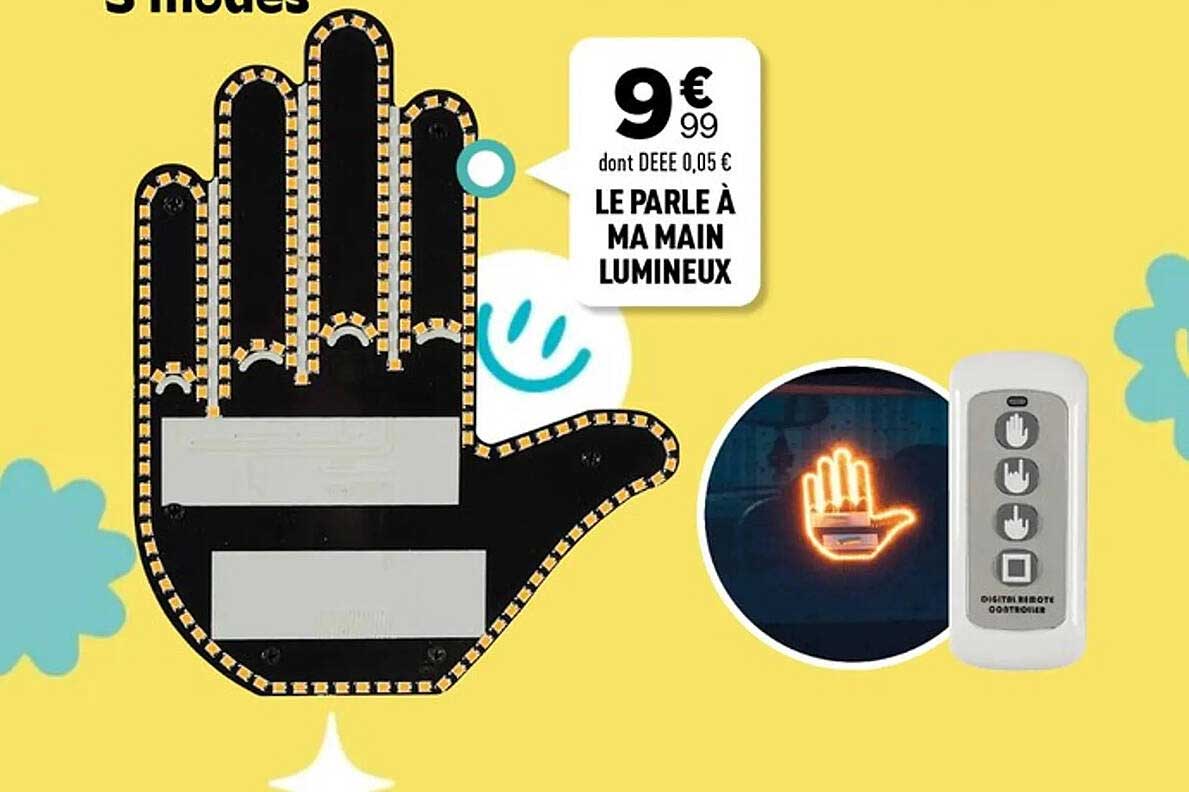 LE PARLE À MA MAIN LUMINIEUX