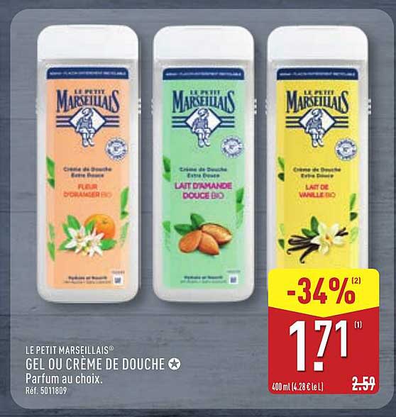 LE PETIT MARSEILLAIS® GEL OU CRÈME DE DOUCHE ✪ Parfum au choix.
