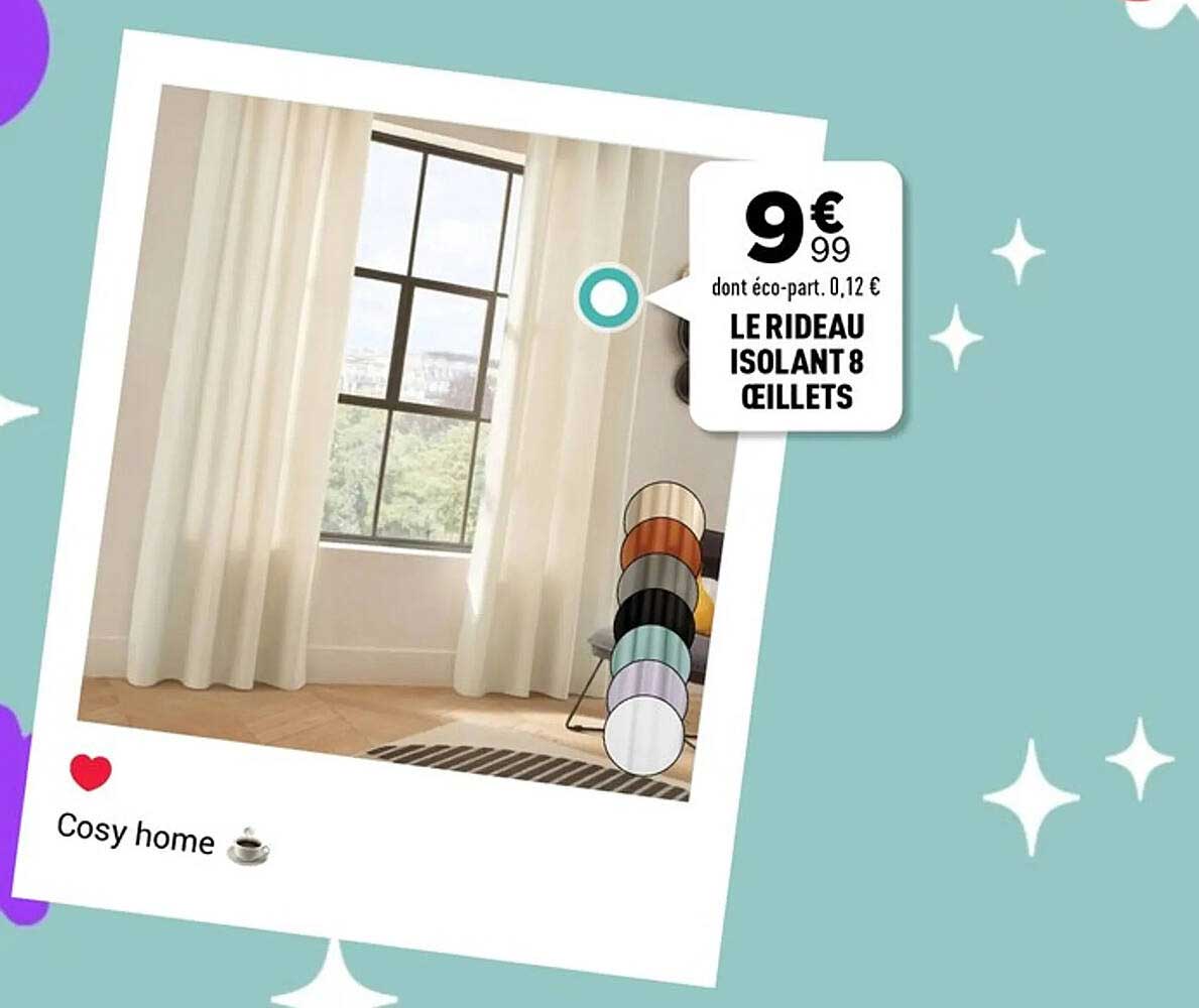 LE RIDEAU ISOLANT 8 ŒILLETS