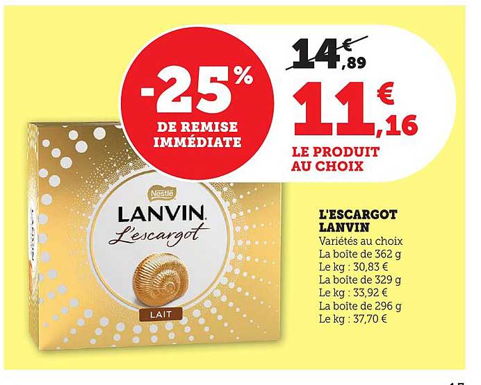 L'ESCARGOT LANVIN