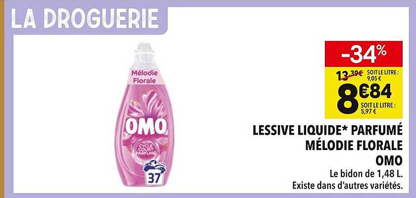 LESSIVE LIQUIDE* PARFUMÉ MÉLODIE FLORALE OMO