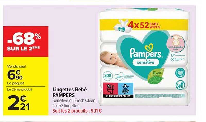 Lingettes Bébé PAMPERS