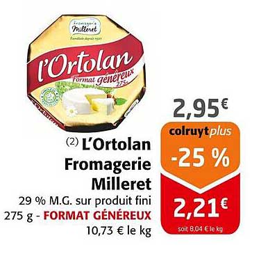 L'Ortolan Fromagerie Milleret