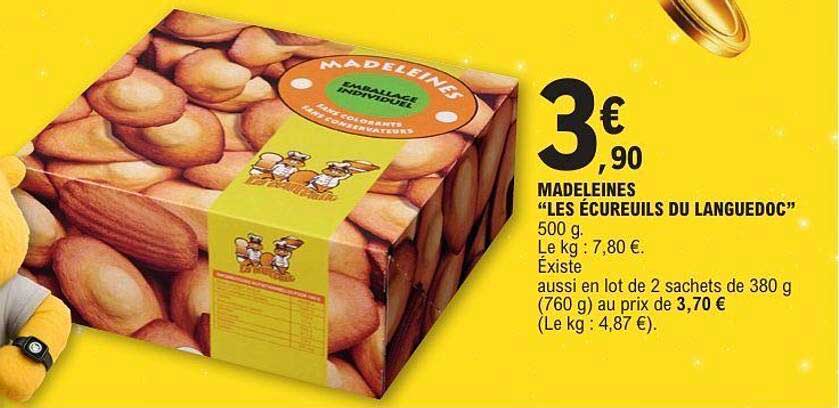 MADELEINES "LES ÉCUREUILS DU LANGUEDOC"