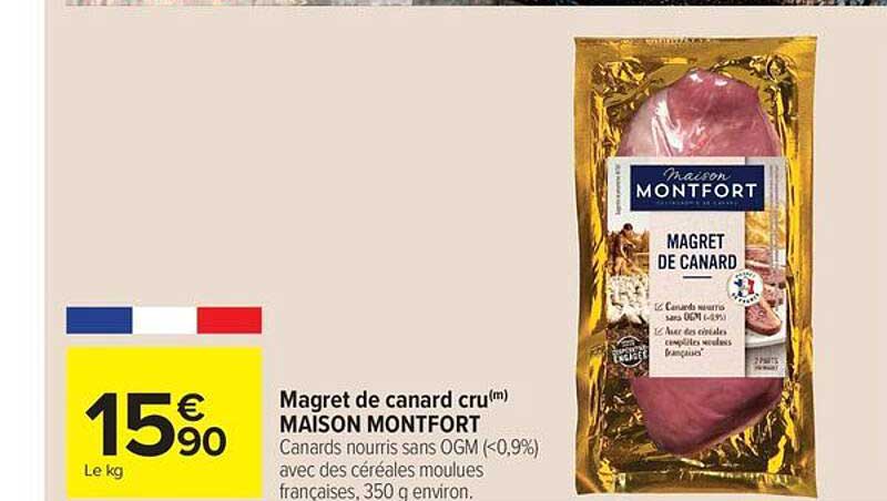 Magret de canard cru Maison Montfort