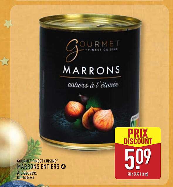 Marrons entiers à l'étuvée