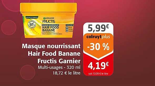 Masque nourrissant Hair Food Banane Fructis Garnier