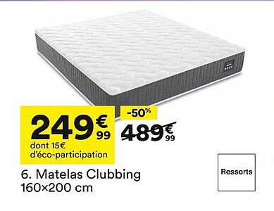 Matelas Clubbing 160×200 cm
