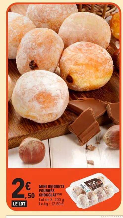 MINI BEIGNETS FOURRÉS CHOCOLAT