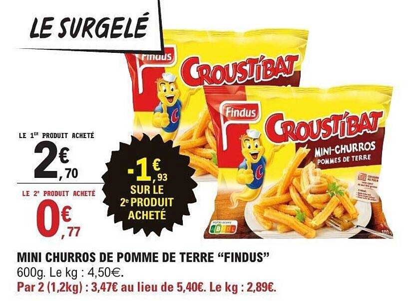 MINI CHURROS DE POMME DE TERRE “FINDUS”