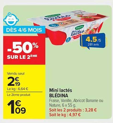 Mini lactés BLÉDINA