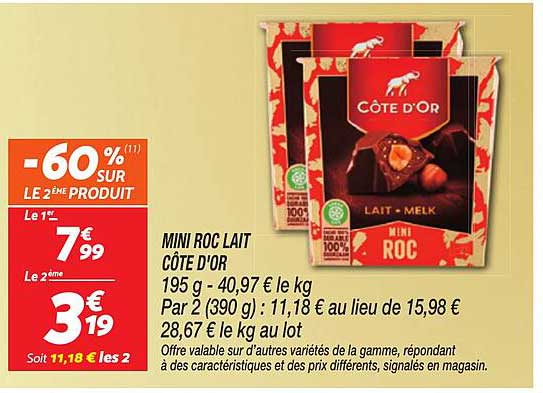 MINI ROC LAIT CÔTE D'OR