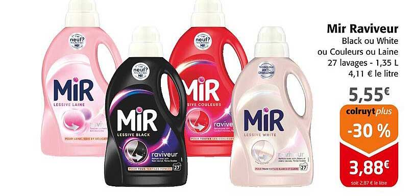 Mir Raviveur Black ou White ou Couleurs ou Laine