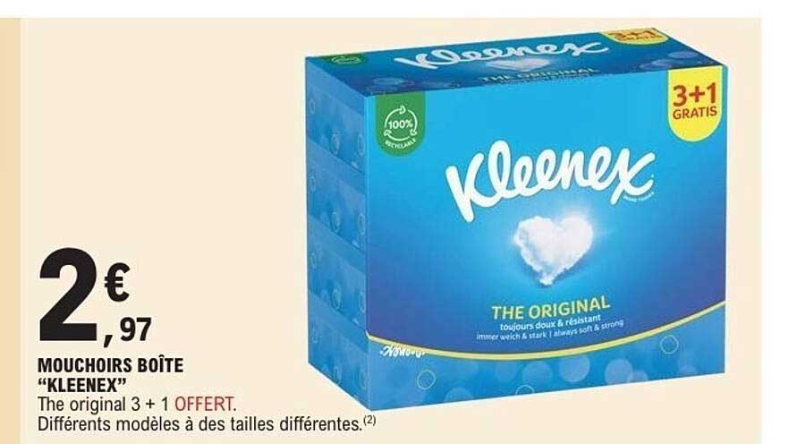 MOUCHOIRS BOÎTE "KLEENEX"