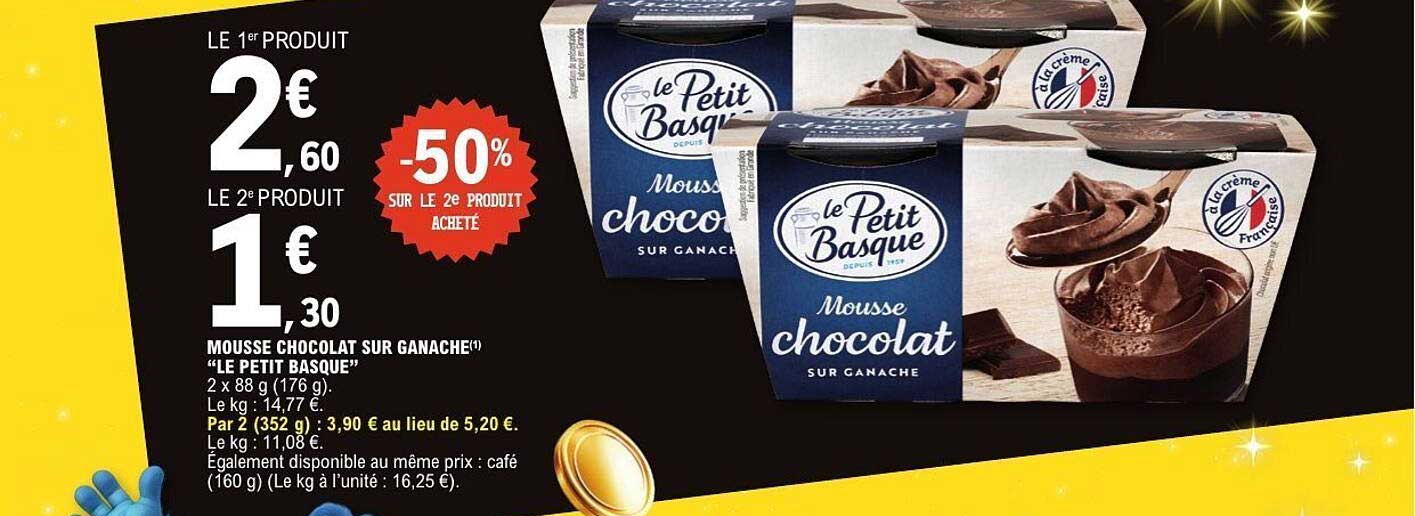 Mousse chocolat sur ganache "Le Petit Basque"