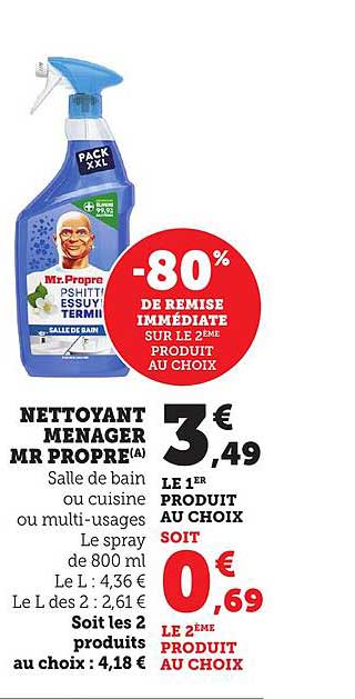 NETTOYANT MENAGER MR PROPRE(A)