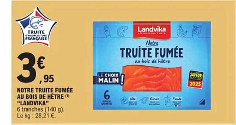 NOTRE TRUITE FUMÉE AU BOIS DE HÊTRE (*) “LANDVIKA”