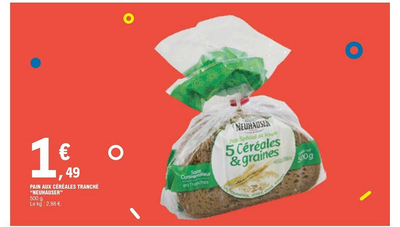 PAIN AUX CÉRÉALES TRANCHÉ "NEUHAUSER"