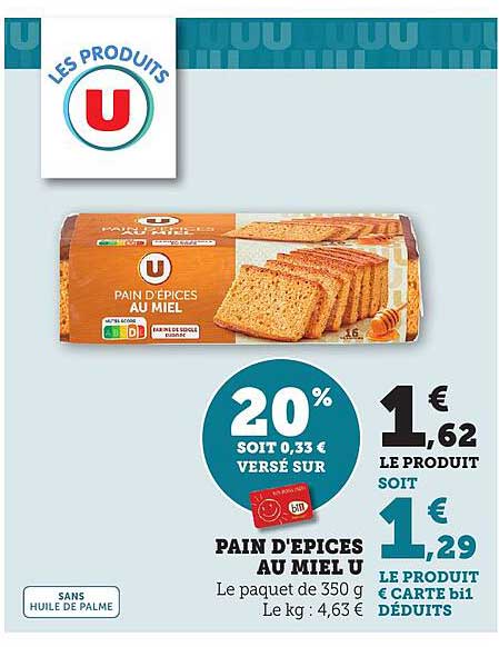 PAIN D'ÉPICES AU MIEL U
