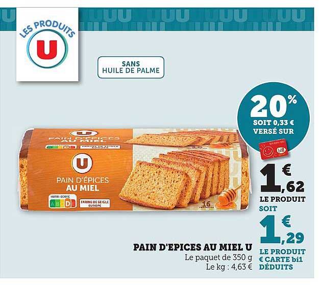 PAIN D'ÉPICES AU MIEL U