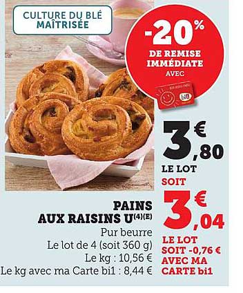 PAINS AUX RAISINS U(4)(E)