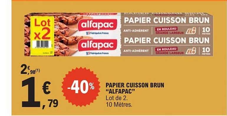 PAPIER CUISSON BRUN "ALFAPAC"