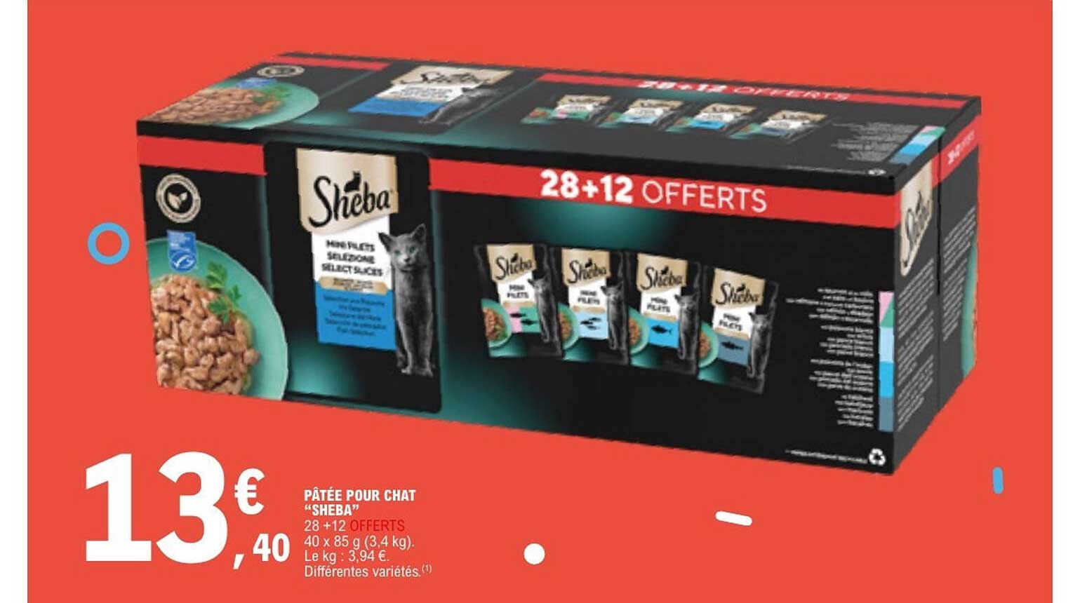 Pâtée pour chat "Sheba" 28 + 12 OFFERTS