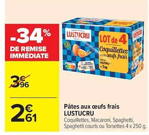 Pâtes aux œufs frais LUSTUCRU