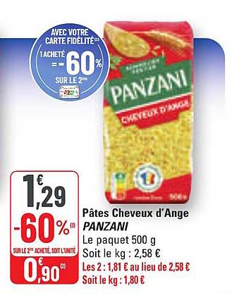 Pâtes Cheveux d’Ange PANZANI