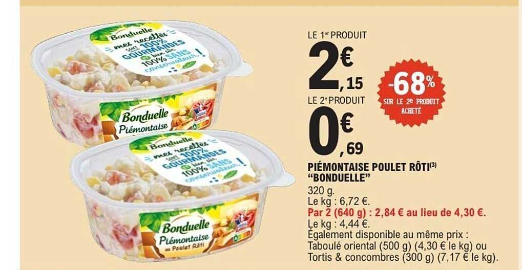 PIÉMONTAISE POULET RÔTI "BONDUELLE"